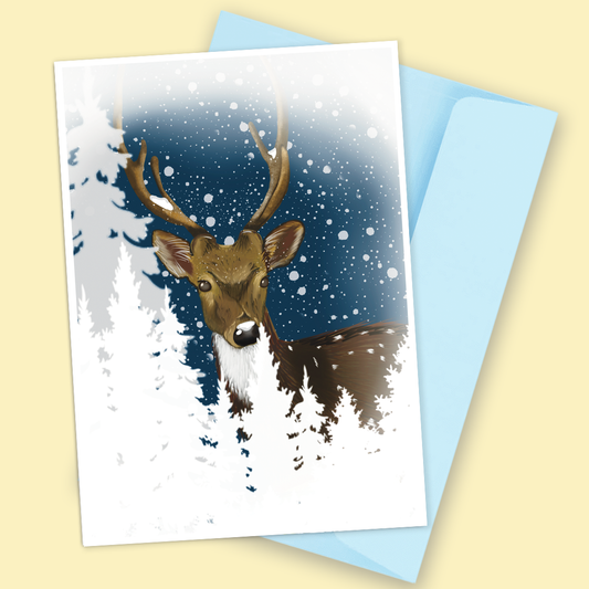 Deer Christmas Card