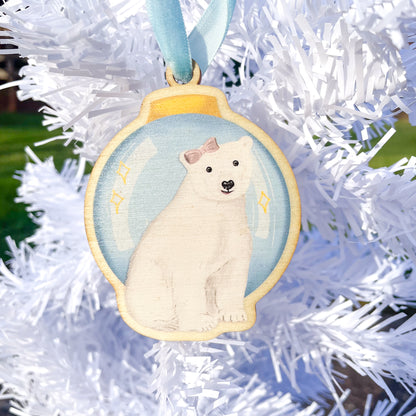 Penelope Polar Bear Bauble Tree Decoration