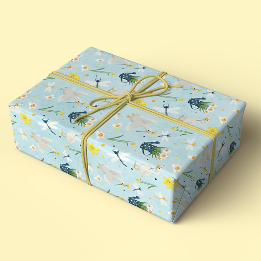 Duckies Wrapping Paper with Gift Tags